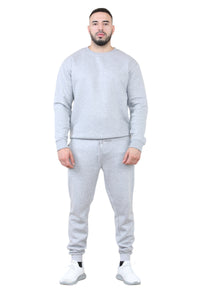 2pcs Solid Joger Set Drawstring waist pants