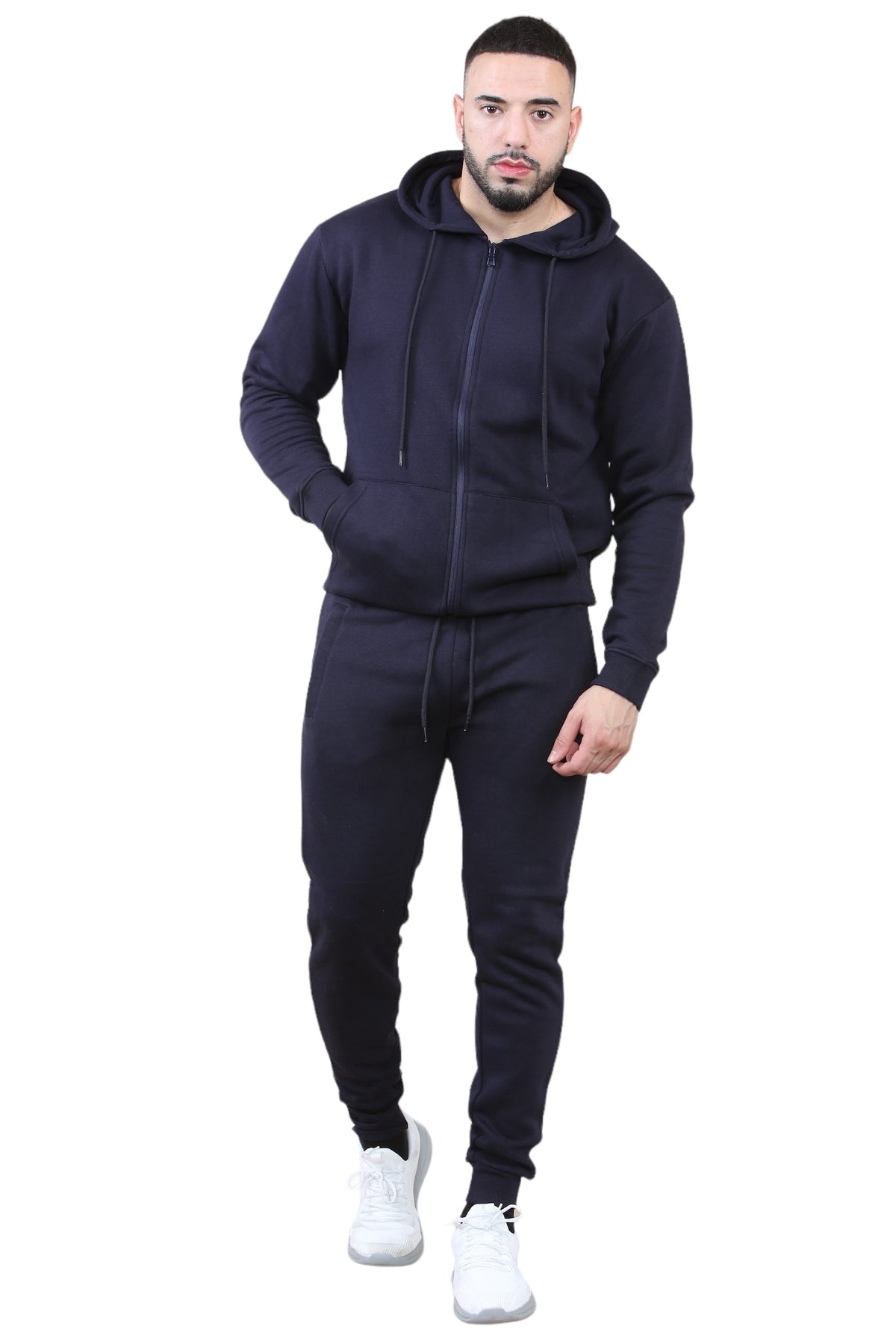 2 pcs Zipper Hoodie & Drawstring waist pant