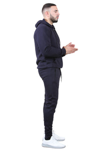 2 pcs Zipper Hoodie & Drawstring waist pant
