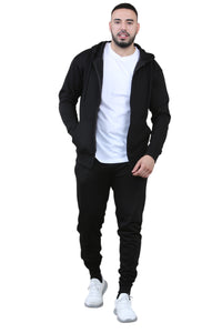 2 pcs Zipper Hoodie & Drawstring waist pant