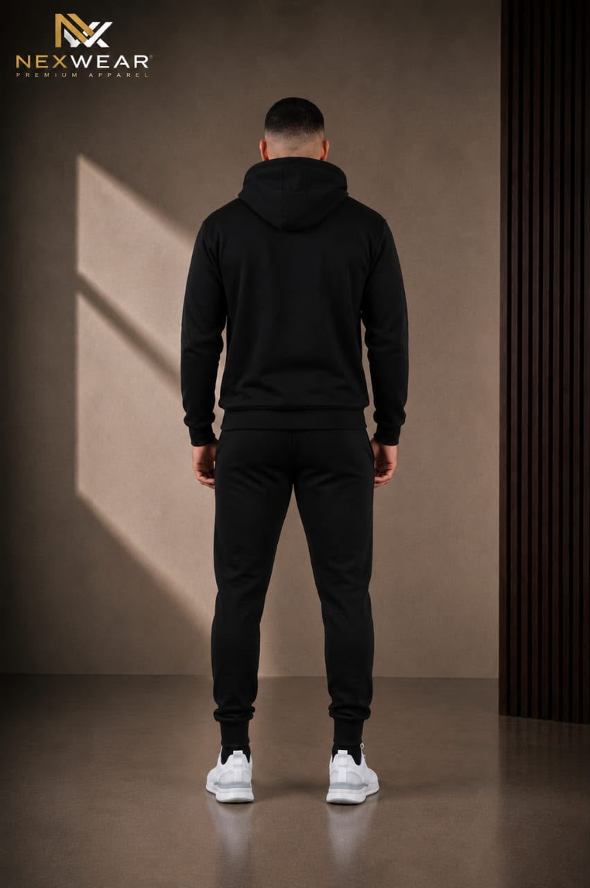 2 pcs Zipper Hoodie & Drawstring waist pant