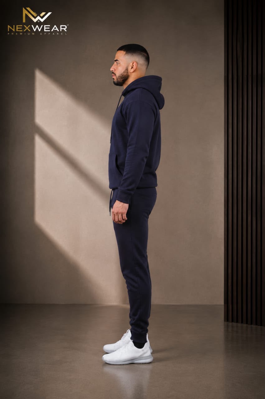 2 pcs Zipper Hoodie & Drawstring waist pant
