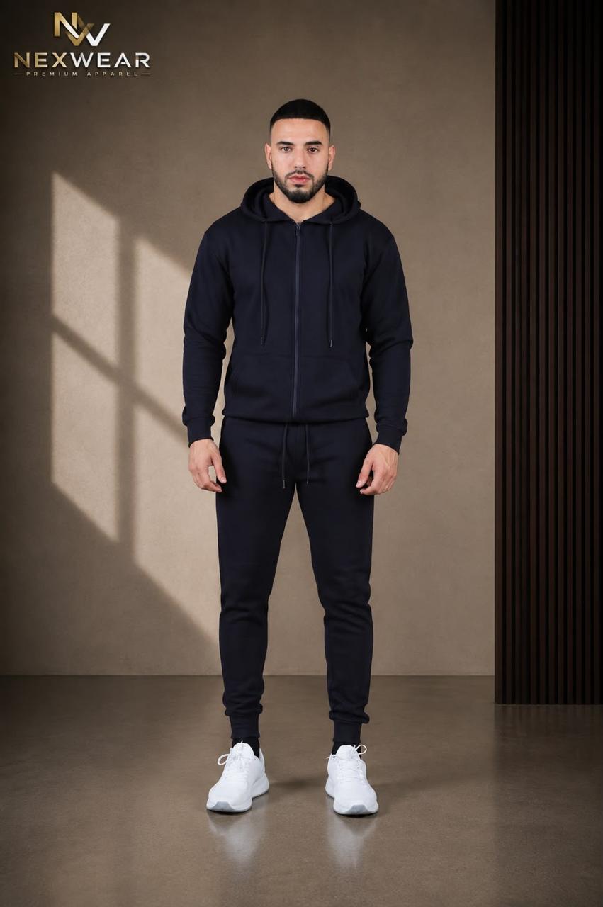 2 pcs Zipper Hoodie & Drawstring waist pant