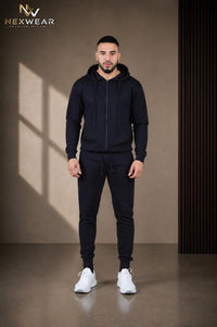 2 pcs Zipper Hoodie & Drawstring waist pant