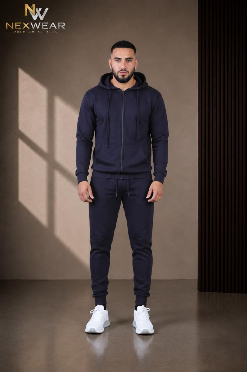 2 pcs Zipper Hoodie & Drawstring waist pant