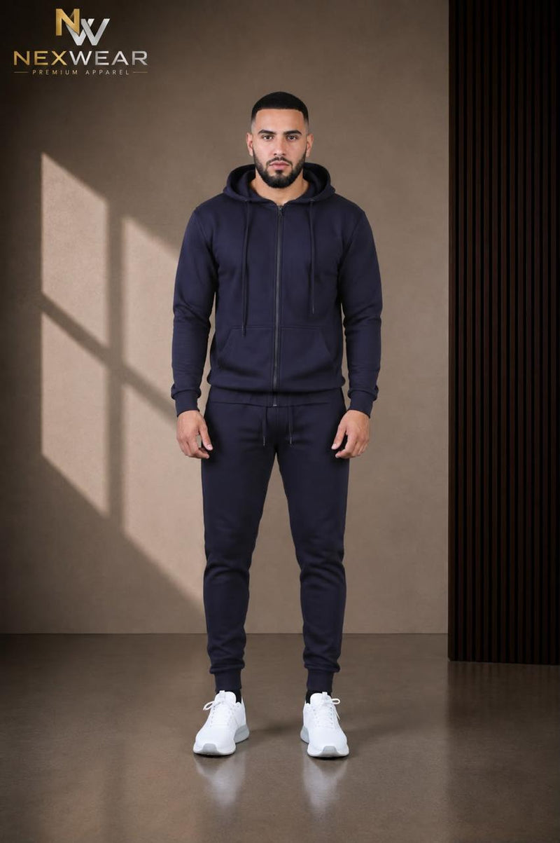 2 pcs Zipper Hoodie & Drawstring waist pant