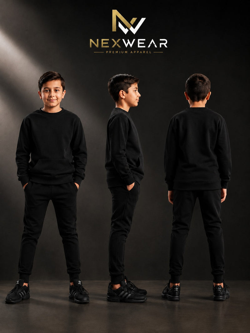 NEXWEAR Kids Crew Neck Sweatshirt & Jogger Set