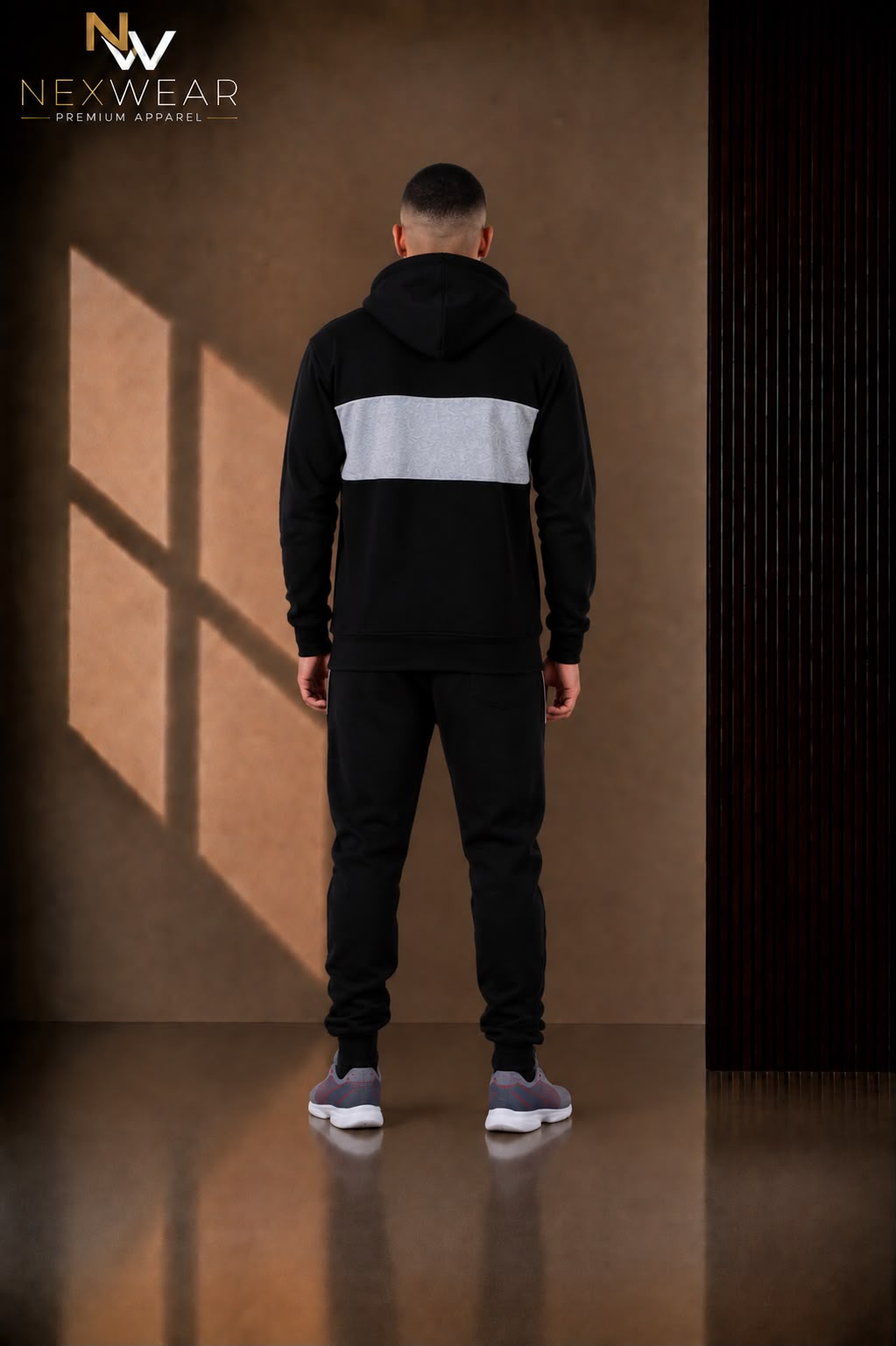 NEXWEAR Men's Premium Front Panel Hoodie Set