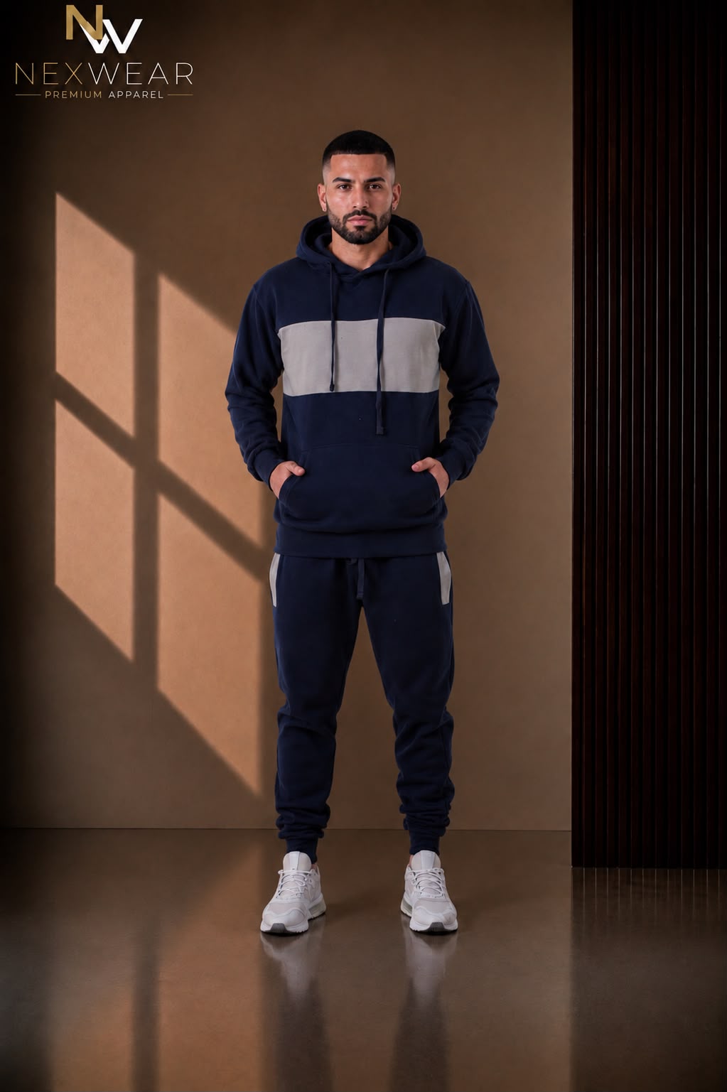 NEXWEAR Men's Premium Front Panel Hoodie Set