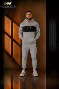 NEXWEAR Men's Premium Front Panel Hoodie Set