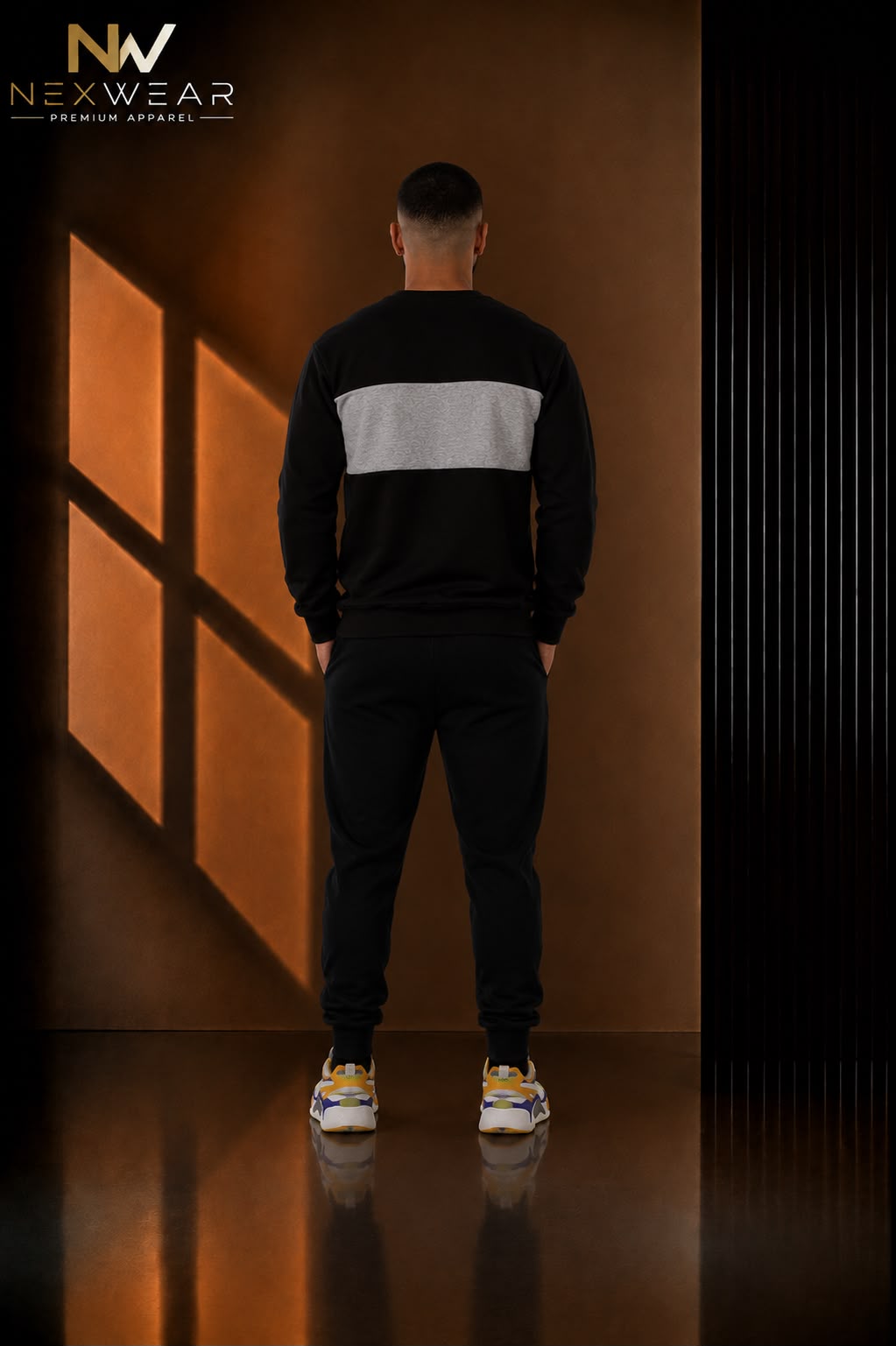 NEXWEAR Men's Premium Front Panel Sweat Suit & Joggers Set