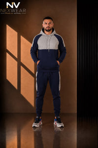 NEXWEAR Men's Premium Shoulder Panel Hoodie Set