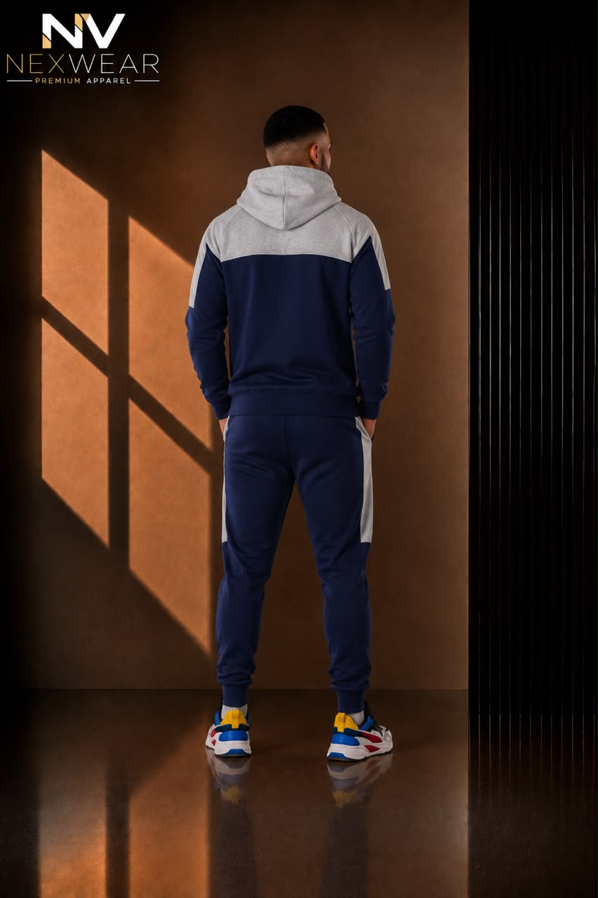 NEXWEAR Men's Premium Shoulder Panel Hoodie Set