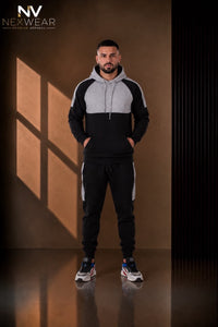 NEXWEAR Men's Premium Shoulder Panel Hoodie Set